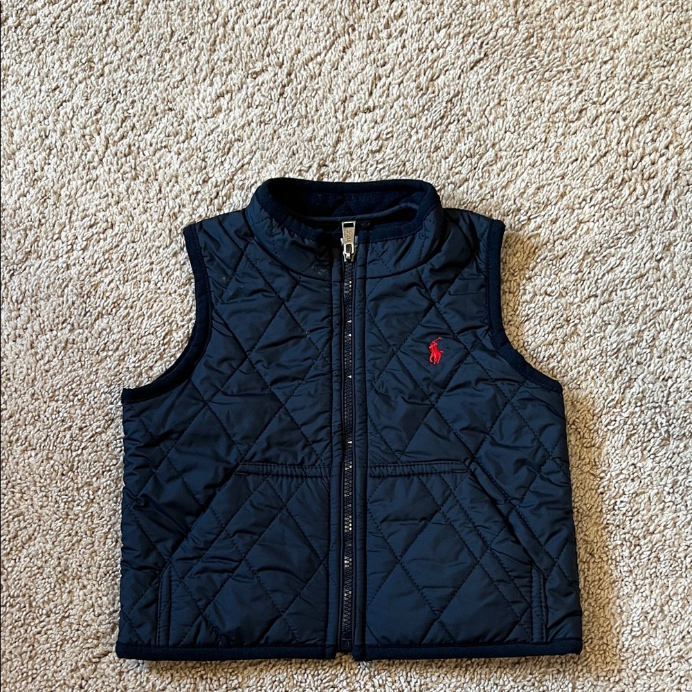 Navy Quilted Kids Vest